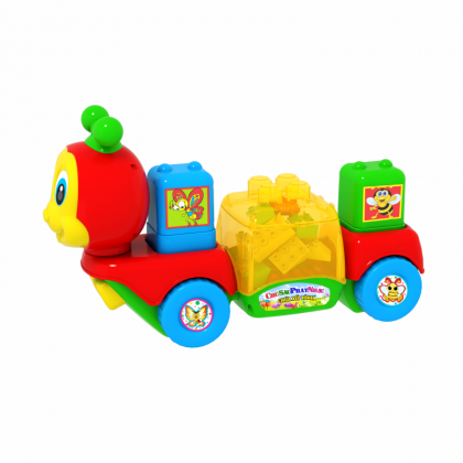 Little worm plays music and contain building block toys | M1676-BB55-2I