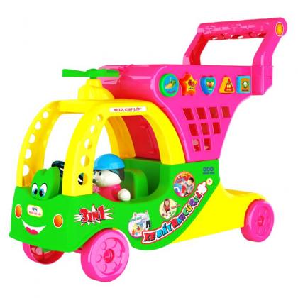 ĐCXHST 345 (Xe Đẩy Siêu Thị 3 Trong 1 Chứa Rau Củ Quả) | M1741-LR