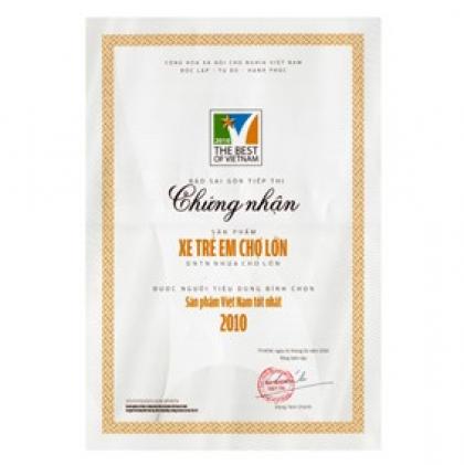 Certificate of the best Kid-bike of Vietnam 